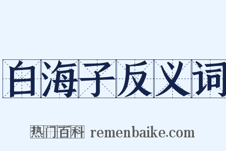 白海子反义词是什么意思的图片